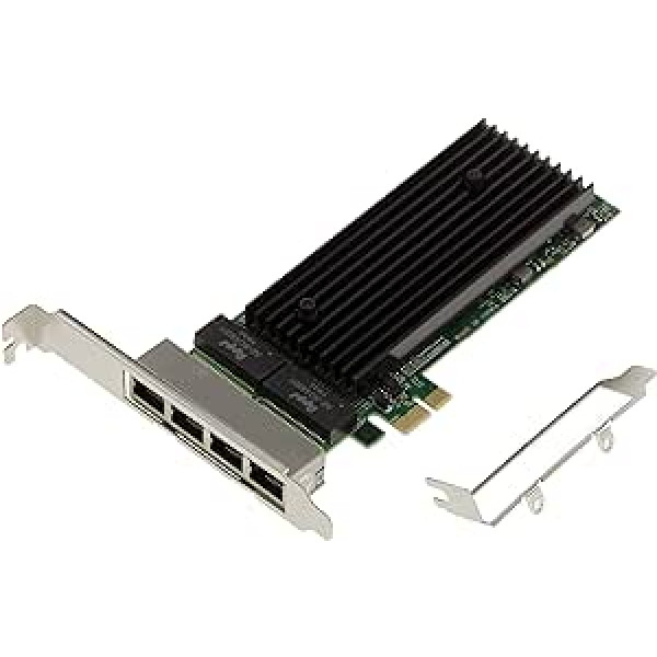 KALEA-INFORMATIQUE PCIe 2.0 x1 Netzwerk-Controller-Karte su 4 prievadais RJ45 Quad GIGABIT eternetu su Intel 82576 Chipsatz. Žemas ir AUKŠTAS profilis - Winkel.