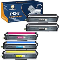 ColorKing TN247 suderinamas toneris Brother MFC L3750CDW Tonerio Brother TN-243CMYK TN243 Brother MFC-L3750CDW pakaitalas DCP-L3550CDW HL-L3210CW MFC-L3770CDW HL-L3230 HL-L3230 CDW HL-L3230 CD0