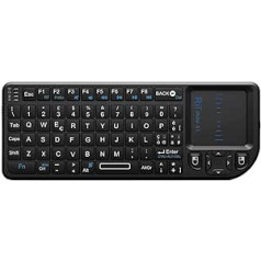 Rii Mini X1 Wireless (itāļu izkārtojums) — mini tastatūra ar skārienpaliktni viedtelevizoram, mini datoram, HTPC, konsolei, datoram