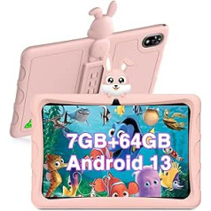 DOOGEE U9 Kid bērnu planšetdators Android 13, 10 collu HD acu aizsardzības planšetdators bērniem, 7 GB + 64 GB/TF 1 TB četrkodolu, bērnu slēdzene, 5060 mAh, WiFi 6, dubultkamera, Google GMS, bērnu planšetdators ar aizsargierīci