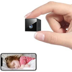 Mini kamera 4K HD WiFi Mini novērošanas kamera tiešraides mobilā tālruņa lietotne kameras novērošanai iekštelpās ar akumulatoru Maza WiFi drošības kamera Kompakta mikrokamera kustības sensors nakts