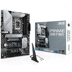 ASUS Prime Z690-P WiFi spēļu mātesplates ligzda Intel LGA 1700 (Intel Z690, ATX, PCIe 5.0, DDR5 atmiņa, 3x M.2, WiFi 6, Thunderbolt 4. Aura Sync)