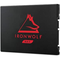 Seagate IronWolf 125 500 GB iekšējais cietais disks, NAS SSD, 2,5 collas, SATA ar 6 GB/s, līdz 560 MB/s, 3D TLC NAND, melns, 3 gadu datu glābšanas dienests, FFP, modeļa Nr.: ZA500NM1A002