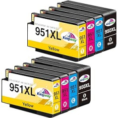 KINGWAY 950XL 951XL spausdintuvų kasetės, suderinamos su „HP 950 951 XL Multipack“, skirtu HP Officejet Pro 8600 spausdintuvų kasetėmis, skirtomis Officejet Pro 8610 8100 8620 8615 8625 8630 660428