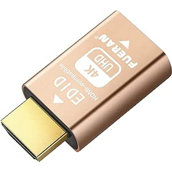 FUERAN Edid emulatora adapteris (4 paaudzes) HDMI saderīgs ar Mac Thunderbolt uz HDMI slēdžiem, paplašinātāju AV uztvērēja video sadalītāju (4K-1P)