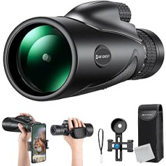 K&F Concept 8-32 x 50 HD Monocular Telescope Continuous Zoom with Mobile Phone Clip for Bird Watching, Hunting, Hiking, Concert