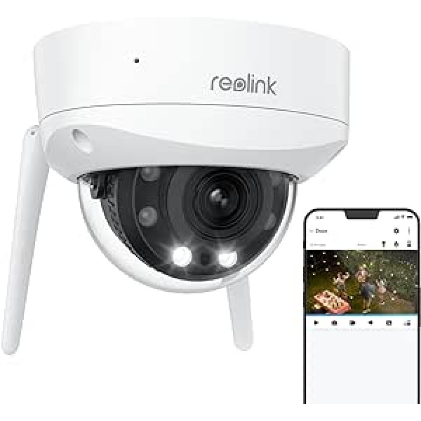 Reolink 8MP WLAN āra novērošanas kamera, 2,4/5 GHz WiFi IP kamera ārā ar personas/transportlīdzekļa noteikšanu, 5X optiskā tālummaiņa, 30 m nakts redzamība, IK10 vandālizturīgs, laika nobīde, bez PT, RLC-843WA