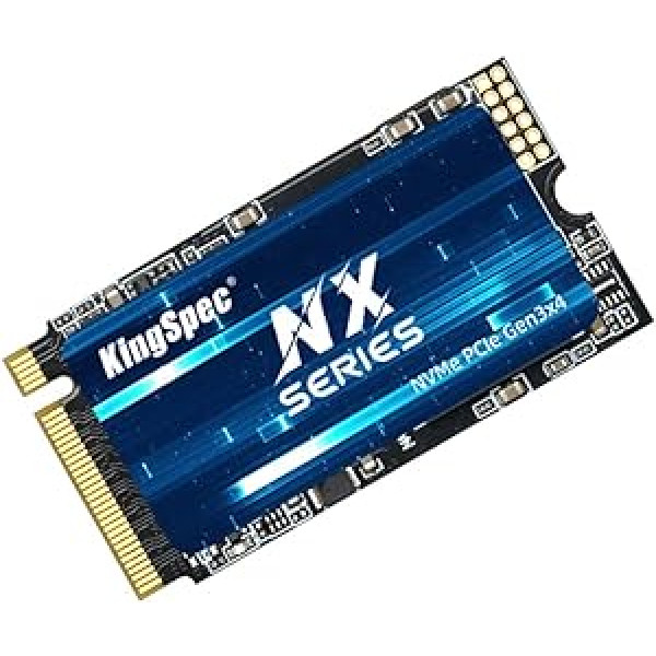 KingSpec 256GB M.2 2242 NVMe SSD — lasīšanas ātrums līdz 3500 MB/s, M.2 PCIe 3.0 SSD 3D NAND zibatmiņa, savietojams ar datoru/galddatoru/klēpjdatoru (256GB)