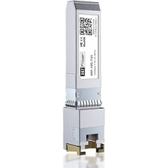 H!Fiber 10Gb SFP+ uz RJ45 modulis, 80 metri, 10Gbase-T Ethernet SFP+ vara raiduztvērējs Cisco, Meraki, MikroTik, Ubiquiti, Unifi, Netgear, QNAP, D-Link un citiem, Cat6a/Cat7/Cat8