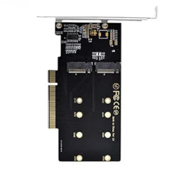 Chenyang Dual 2X NVME M.2 AHCI uz PCIE Express 3.0 Gen3 X8 X16 Raid kartes VROC Raid0 hiperadapteris (atbalsta tikai mātesplates ar noņemamiem PCI-E kanāliem)