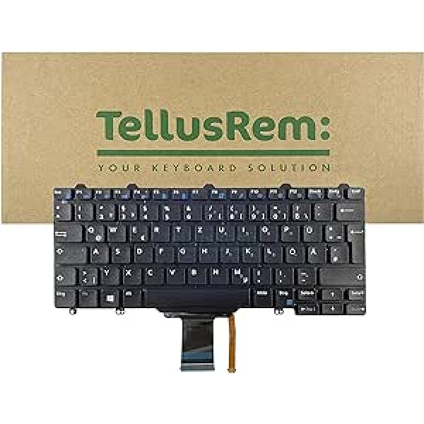 TellusRem rezerves tastatūra vācu fona apgaismojumam Dell Latitude E7250 Latitude E5250 Latitude E5270