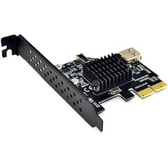 cablecc USB 3.1 priekinio skydelio lizdas ir USB 2.0 į PCI-E Express kortelės adapteris pagrindinei plokštei