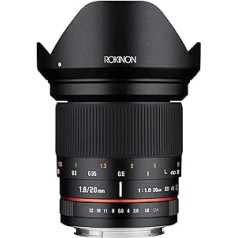 Rokinon 20 mm f/1.8 AS ED UMC Weitwinkelobjektiv ar integrētu AE-Chip für Nikon