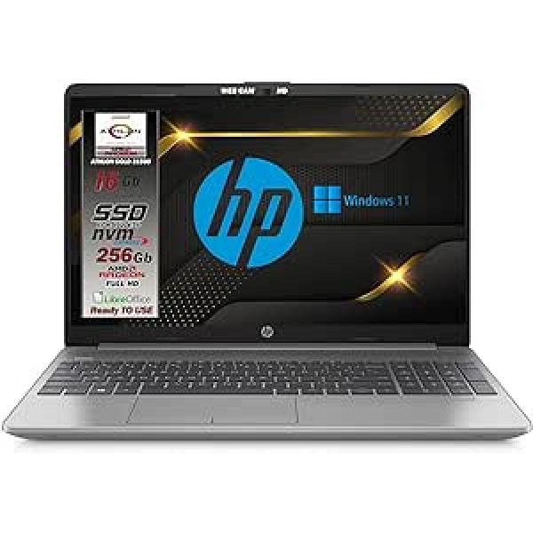 HP 255 G7 piezīmjdators 39,6 cm (15,6 collas), CPU AMD A4-9125, RAM 8 GB DDR4 SSD M.2 256 GB, Radeon R3, PC HP, HDMI, DVD CD RW, Wi Fi, Bluetooth, Windows 10 Professional