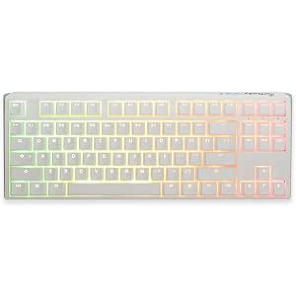 Ducky One 3 Classic Pure White TKL Gaming Keyboard, RGB LED - MX-Blue (US)