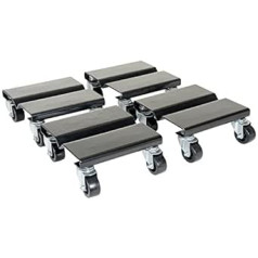 vestil sdol-4 Stahl Dolly Set, 500 lbs Fassungsvermögen, 20,3 cm laukums x 20,3 cm Breite x 3–5/20,3 cm Höhe Deck, 4 Stück