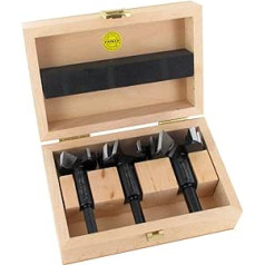 FAMAG 3-Piece Bormax 2.0 WS Forstner Drill Bit Set in Wooden Box, Diameters: 40, 50 & 60 mm