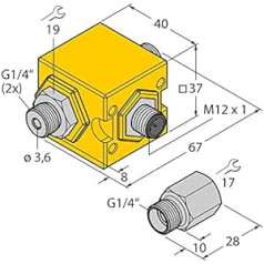 6870784-FCIC-G1/4A4P-LIL-H1141/2.0,Strömungsüberwachung, 4...20 mA linearisiert