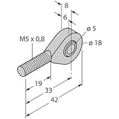 6901106 - RE-Q21, Gelenkkopf zur Positionsgeberankopplung