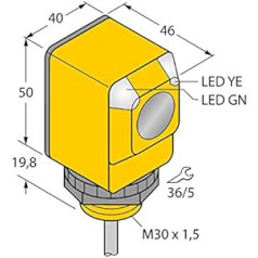 3032370-Q40SP6FF600, Opto Sensor Reflexionslicchttaster