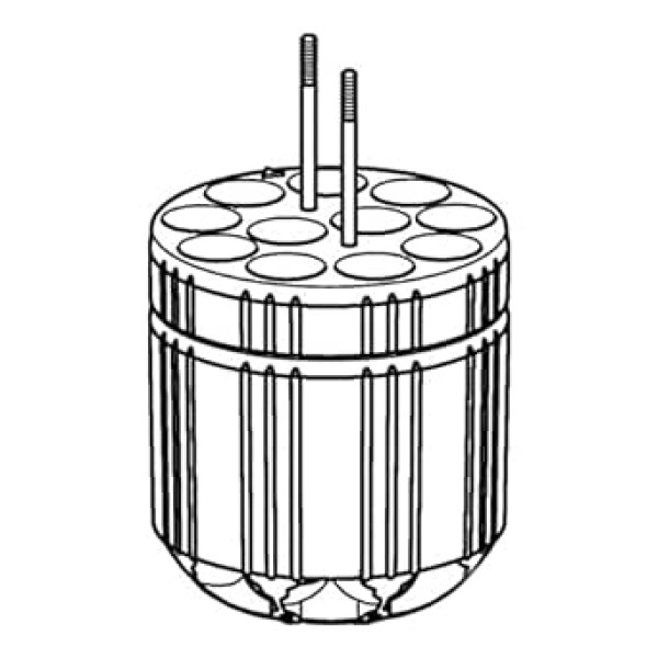 Eppendorf VB-2307 Adapteris 16x75-100mm Rundbodengefäße in S-4x400 Rotor, 2 Stück