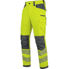 WÜRTH MODYF Warnschutz Winter Bundhose Neon EN 20471 2 - professionelle Arbeitshose für Herren - Warnschutzhose mit Knieschutztaschen - in den Größen 24-118 in Gelb und weiteren Farben