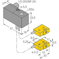4200204 Ni2 q6,5 ADZ32 0.1 – fsb5.4x4/S304, Indukt. Sensor Polling Set for Pneumatiks.