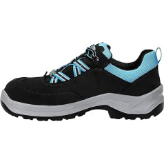 ELTEN LOTTE Aqua Low ESD S2 Women's Safety Shoes Leather/Textile Steel Toe Cap Lightweight Sporty Black/Turquoise