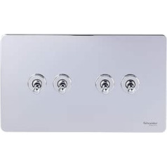 Schneider Electric GU1442TPC Ultimate bezskrūvēm, plakanā plāksne, 1 tapa, 2 virzieni, 4 ātrumu hroms