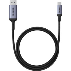 Vienvirziena USB-C uz DisplayPort 1.4 HD 8K 60Hz kabelis 1,5 m melns