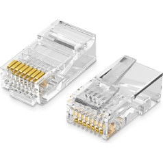 RJ45 8P8C UTP вилка категории «витая пара». 5 5е прозрачные 100 шт.