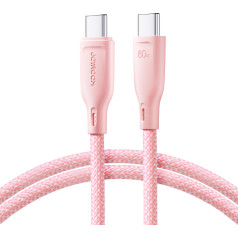 USB-C kabelis 60 W ātra pārsūtīšana Multi-Color Series 1m rozā