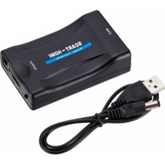 RoGer Adapter to Transfer SCART to HDMI Signal (+Audio) Black