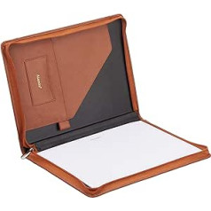 Alassio Vallo 30098 Writing Case A4 Nappa Leather, Brown, 13 x 25 x 2.5 cm