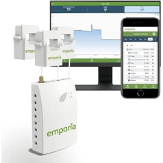 2 vai 3 fāzes viedās mājas enerģijas monitors reāllaika strāvas uzraudzības mērītājs | Saules/elektrotīkla mērījumi (tikai monitoram)