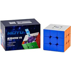 Moyu Weilong WRM V9 3 x 3 Magic Cube, Magnetic Floating Speed Cube 3 x 3 x 3, 3D Puzzle Magic Cube Classic Stickerless for Beginners and Advanced Users