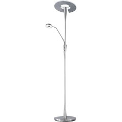 Trio Leuchten Quebec 422710307 LED grīdas lampa ar 34 + 5 vatu LED metāla niķeļa matētu 60 x 35 x 180 cm