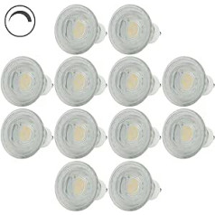 Sweet Led GU10 lampa, pilnībā aptumšojama 7 W 530 lūmeni, aizstāj 50 W halogēna spuldzes, 38 ° stara leņķis, GU10 ligzdas prožektors, atstarojošās lampas, (12, 3000 K)