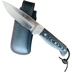 Cudeman 384-M sulankstomas peilis MT-4 10 colių Böhler N-695 plieninis peilis, 11,5 cm juoda Micarta rankena, skirta medžioklei, išgyvenimui ir „Bushcraft“ + butelio laikiklis