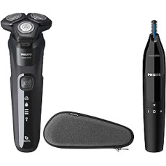 PHILIPS SHAVER Series 5000 S5588/26 vīriešu rotējošais skuveklis, melns