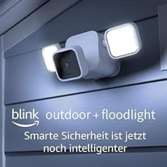 Blink Outdoor + Прожектор – кабель, аккумуляторная батарея Flutlicht-Halterung und smarte HD-Überwachungskamera, 700 люмен, Bewegungserfassung, Einrichtung in wenigen Minuten – 1 комплект камеры