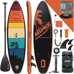 ALLPICK Premium SUP Board Set | Stand Up Paddling Board Inflatable 320 cm | With Universal Camera Mount | Complete Accessories | Boards for Children and Adults | Beginners & Advanced Users 150 kg /