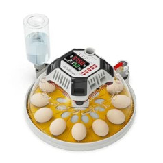 BibiBirds Fully Automatic Incubator Chickens 12 Eggs with Automatic Control of Humidity, Temperature and an Automatic Rotation System Equipped for Chicken Coop, Quail