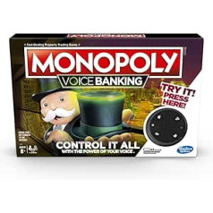 Monopols Voice Banking Elektronisches Familienbrettspiel für Kinder ab 8 Jahren