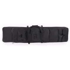 LUVODI Weapon bag, rifle bag, long gun bag, rifle case case with 2 main compartments (1 x long + 1 x short) and 5 accessory bags 100/120 x 30 cm