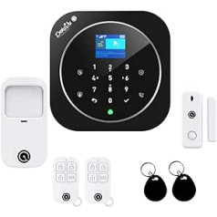 Sistēma di Allarme casa Kit Wireless Senza fili, WiFi, GSM, Kit Dadvu DV-2AT, Combinatore Telefonico, 100 Zone, App Smart Life (Tuya), saderīga Google Home un Alexa