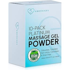 10 x Premium Massage Gel Powder | 5 g ceļojumu soma Pagatavo 500 ml / 16,9 fl unces | Ražots Japānā | Nesatur parabēnus un glicerīnu