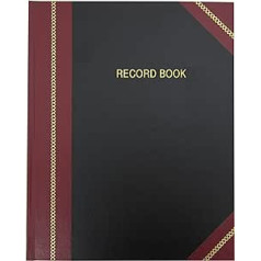 BookFactory® Burgundy Record Book/записная книжка RECORD — 96 страниц, 8 x 10 дюймов, бордовый, прошитая Смитом, твердая обложка B: 8 x 10 дюймов — 168 страниц, двухцв