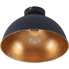 Lindby LED griestu lampa Metāla melna matēta zelta diametrs 31 cm griestu lampa 1x E27 maks. 60 W spuldze nav iekļauta komplektā. Griestu apgaismojums Dzīvojamās istabas ēdamistaba