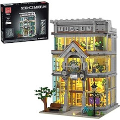 Barweer Science Museum Architecture Городские строительные блоки, набор моделей модульных зданий MOC, подарочная коробка для взрослых, зажимные строительные блоки для дома, совместимые с Lego (3794 детали) Mork 10206